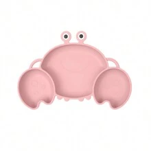 1 pieza Plato de silicona con forma de cangrejo y ventosa, vajilla antiderrame para bebés y niños pequeños, apta para lavavajillas - Multicolor - Ver 13