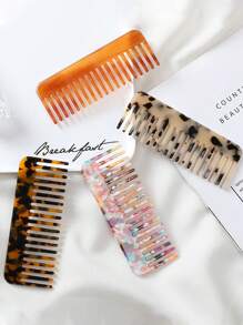 1 pezzo Pettine per capelli in stile giapponese, nuovo, colore rosa, in fibre di acetato, a denti larghi, antitstatico, spazzola per massaggiare i capelli, accessorio da viaggio per parrucchiere, adatto per viaggi di lavoro, camera da letto, uso domestico, regalo per parenti, amici, famiglia, ragazza - Multicolore - Visualizzare 6