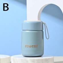 1PC Minimalist Mini Warm Color 350ML Insulated Cup, Women's Portable Stainless Steel Insulated Cup, Gift Cup, Cute Student Water Cup, Portable And Long-Lasting Insulated Water Cup, Coffee Cup [Logo Casual/Color Difference Small] Back To School