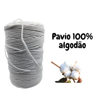 1 Meter 100% Cotton Candle Wick 2mm Natural Braided Scented Candles Cleaner Burning - 白色 - 查看 3