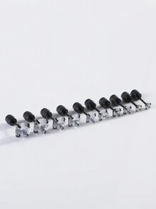 Bộ 10 khuyên tai đinh tán nhiều màu bằng thép không gỉ, khuyên tai đinh tán vít mini đính đá Zirconia dành cho nam, trang sức xỏ khuyên sụn hình tròn đôi - Nhiều màu - Xem 9