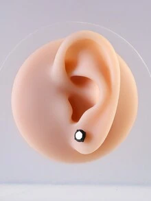 Bộ 10 khuyên tai đinh tán nhiều màu bằng thép không gỉ, khuyên tai đinh tán vít mini đính đá Zirconia dành cho nam, trang sức xỏ khuyên sụn hình tròn đôi - Nhiều màu - Xem 2