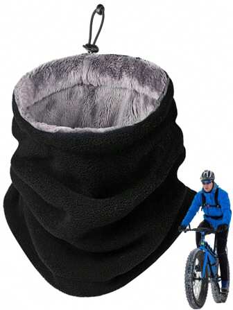 Winter Cycle Mask, Cycling Face Shield Scarf, Fleece Neckwear, Cycling Neck Gaiter, Face Shield Scarf, Men's Ski Face Cover For Climbing, Cycling, Fishing, Neck Warmer Racing Activities