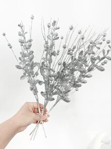 1pc/3pcs/6pcs Artificial Sparkling Glitter Plant ,42cm Fake Tree Branch With Berry,Christmas Tree Decorations Ornament For Living Room And Bedroom , Wedding, Party, Home Decoration, Desk Stuffing.Thanksgiving Christmas Supplies, Home Decor,Table Decor,Outdoor And Indoor Christmas Decor,Room Decor Christmas Decorations