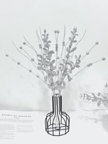 1pc/3pcs/6pcs Artificial Sparkling Glitter Plant ,42cm Fake Tree Branch With Berry,Christmas Tree Decorations Ornament For Living Room And Bedroom , Wedding, Party, Home Decoration, Desk Stuffing.Thanksgiving Christmas Supplies, Home Decor,Table Decor,Outdoor And Indoor Christmas Decor,Room Decor Christmas Decorations