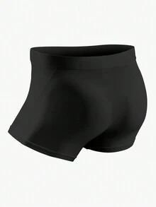 3 pares de calzoncillos tipo bóxer personalizados para hombres, de tela de poliéster suave y cómoda, con diseño personalizado en negro, regalo para el novio - Negro - Ver 3