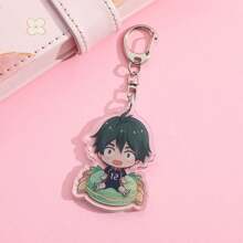 1pc Cute Anime Inspired Stainless Steel & Acrylic Keychain Accessory Backpack Charm Holiday Gift Halloween - Multicolor - View 14