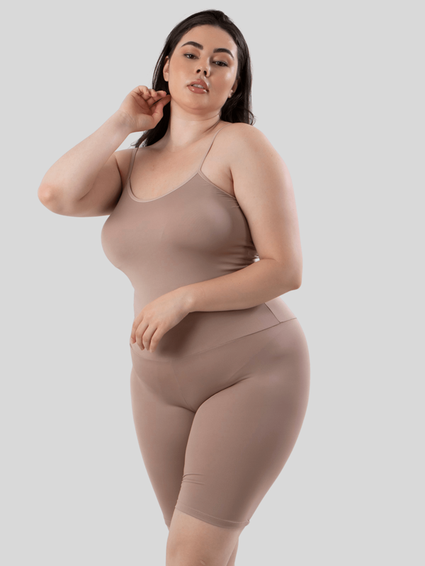 Macaquinho Plus Segunda Pele Alcinha Básico Confortável Plus Size