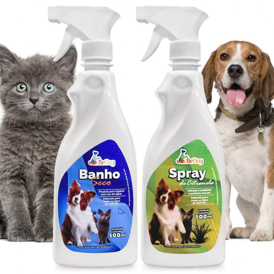 Dry Bath Spray For Dogs And Cats Pet Dogs 500 Ml + Citronella Repellent Spray SHEIN PT