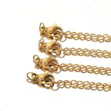 10 chiếc dây xích đuôi mở rộng bằng thép không gỉ, móc khóa tôm hùm, phụ kiện làm đồ trang sức tự làm, vòng tay, vòng cổ - chuỗi mở rộng - Xem 3