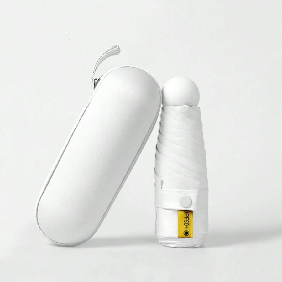 Sun Umbrella Glasses Case Capsule Ultra Light Mini Umbrella For Bride - Blanco - Ver 1