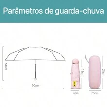 Sun Umbrella Glasses Case Capsule Ultra Light Mini Umbrella For Bride - Blanco - Ver 2
