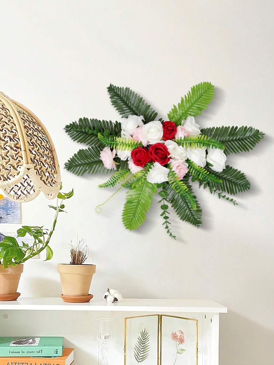 Artificial Wreath Threshold Flower Peony Rose DIY Wedding Party Flower