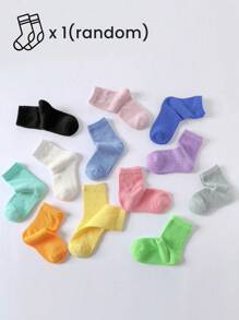 Colorful Candy Pattern Solid Color Breathable Kids/Children Ankle Socks, Snug Fit, Suitable For All Seasons