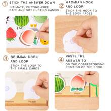 1 件装儿童安静忙碌书蒙特梭利教育玩具逻辑能力分类匹配游戏带重复贴纸活动 - 綠色 - 查看 7