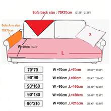 1pc Star Pattern Embroidered Sofa Cushion Cover, Non-Slip,  Nordic Style, Fabric Art, Universal Sofa Slipcover - White - View 2