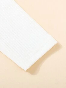 3 Stück/Set Herbst Winter Vintage Baby Mädchen Rippenpullover, Rock und Beanies