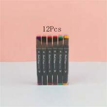 1set Permanent Dual Tip Oil-Based Marker Pens, Ideal For Boys And Girls Painting, Drawing, Diy And Creative, The Best Gift For Back-To-School Time Office, School, Drawing,Student,Markers,Stationery,Boys,Girls,School Supplies School Supplies,Back To School