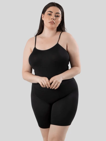 Macaquinho Plus Segunda Pele Alcinha Básico Confortável Plus Size