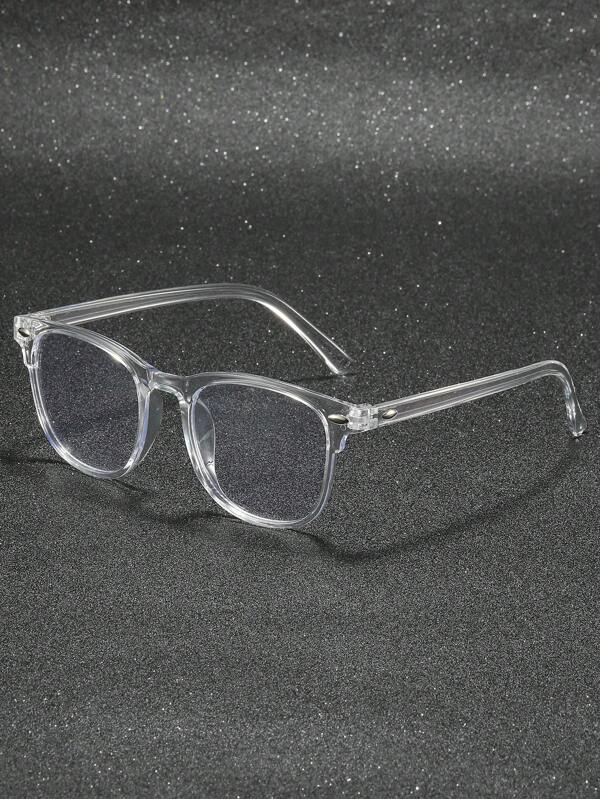 1/2/3pcs Men Classic Square Fashion Clear Glasses For Computer Reading Gaming TV Phones Anti Eyestrain Clear Lens Eye Protection Accessories.