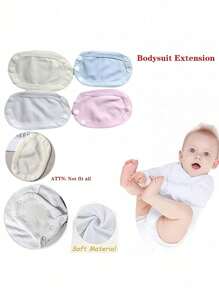 Single Layer Fabric (Thin) Infant Romper Crotch Extender, Applicable To Some Plastic Button Styles, 1pc/2pcs/4pcs/8pcs Set, Random Button Styles