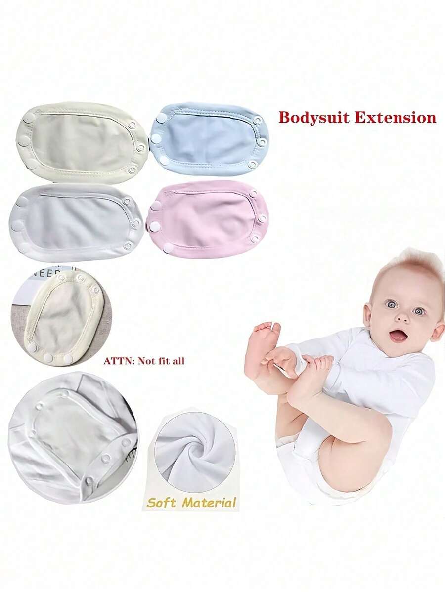 Single Layer Fabric (Thin) Infant Romper Crotch Extender, Applicable To Some Plastic Button Styles, 1pc/2pcs/4pcs/8pcs Set, Random Button Styles