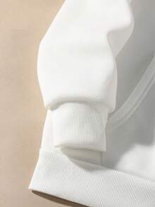 Custom Women's Sweatshirt - Design Your Own Sweatshirt Printed On The Front And Back By Adding Your Own Photo.,Ornamental,Dawg,Stylish,Fashion,Hipster,Contracted,Easy Costume,Minimal Chic,Casual,Cute,Unique,Custom,Belle Costume,Ideal Gifts For Her,Family,Friends,Pink Girls,For Holiday,For Vacation,For Anniversaries,Vacay Vibe,Christmas Party Guideline - White - View 4