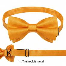 1pc Solid Color Pre-Tied Bow Tie, All Seasons - Multicolor - View 21