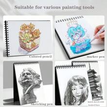 Thick Drawing Pad For Marker Pens, A4/A5 Thick 8K Anime Marker Paper, Anime Drawing Paper For Sketching, Graffiti, High-Quality Drawing Book For Students,Back To School - Multicolor - View 3