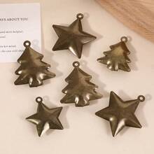 9 件装金属铃铛圣诞树铃铛和 2 米绳装饰金属雪橇铃铛 DIY 包婚礼花环珠宝壁炉装饰品前门窗铃铛，农舍乡村装饰最佳礼物 - 銅色 - 查看 10