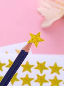 600/1200 Peças - Adesivos Estrela Dourada, 10 Folhas de Adesivos Estrela Dourada Holográfica para Recompensa de Crianças, Adesivos Estrela Folheada a Ouro, Adesivos Estrela Pequena para Agenda Escolar, Quadro de Comportamento, Suprimentos para Professor de Sala de Aula, Natal - Multicolorido - Visão 9