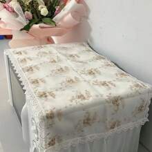 Microwave Oven Cover Towel Oil-Proof Universal Fashionable Breathable Lace Embroidery Non-Slip Dust Cover Lace Random 1 Piece