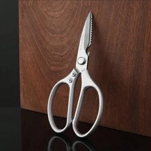 Kéo nhà bếp chuyên nghiệp bằng thép không gỉ 8,5 inch có tay cầm bằng nhôm - Hoàn hảo để cắt xương gà và nhiều thứ khác, - Bạc - Xem 6