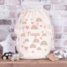 Gepersonaliseerde naam Regenboog speelgoedzak Magische eenhoorn Verjaardagsfeest Kerstmis Geslacht onthullen cadeau Cadeauzak Slaapkamer opbergruimte Verkleedtas, Halloween, Halloween decoratie