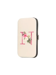 7件套字母印花旅行美甲套装，粉色字母A-Y，大容量指甲护理收纳盒，包含不锈钢工具，超锋利防溅指甲钳套装，经典设计指甲钳盒，适合移动美容、旅行、户外、住宿、学校和家庭使用。 - 米色 - 查看 22