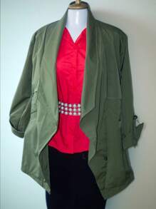 Gabardina Romina - Verde militar - Ver 5