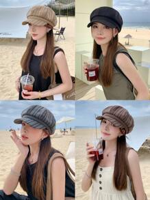 1pc Women's Eight-Panel Uv Protection Outdoors Cap, Suitable For Daily Use