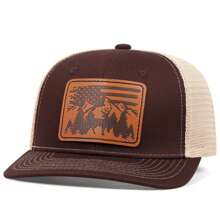 1pc Men's Fashion Richardson Forest Deer Pattern Flat Embroidered Hip Hop Hat, Adjustable Casual Baseball Cap, Suitable For All Seasons (Polyester) - Forest Elk - View 6
