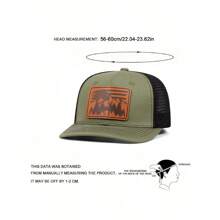 1pc Men's Fashion Richardson Forest Deer Pattern Flat Embroidered Hip Hop Hat, Adjustable Casual Baseball Cap, Suitable For All Seasons (Polyester) - Forest Elk - View 10