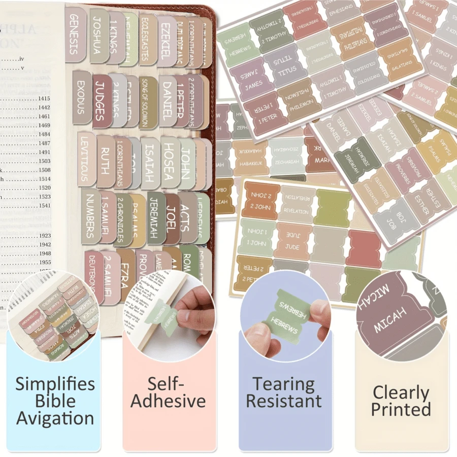 75pcs bible index tab bible tabs bible journaling supplies old and