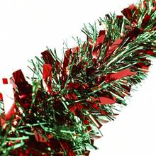 10/16,5 pies Guirnalda de oropel metálico de Navidad, adornos brillantes colgantes para árbol de Navidad, suministros de fiesta, decoración interior y exterior - Multicolor - Ver 18