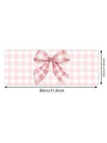 1 件粉色格子蝴蝶结图案鼠标垫，橡胶材料台式垫，适用于台式电脑/笔记本电脑、办公/游戏键盘垫、防滑鼠标垫 - 彩色 - 查看 11