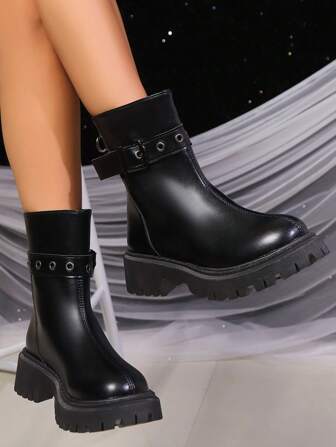 Thick Sole English Riding Boots For Women, Retro New 2024 Model Short Boots, Western Lightweight Large Size