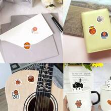 500PCS Basketball Stickers Roll 10 Styles Sport Stickers Water Bottles Vinyl Sticker (500PCS Per Roll) - Multicolor - View 5