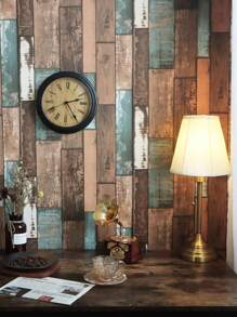 1 rollo de papel tapiz de imitación de grano de madera de color marrón amarillento con estilo retro, adecuado para la decoración del hogar. Gabinetes de cocina, mesas y sillas, fondos de habitación, renovaciones del hogar, suministros impermeables y antifouling para el regreso a la escuela, decoración de Halloween, paneles de pared desmontables, papel tapiz, artículos de decoración de primavera para renovar su hogar, pegatinas de decoración de ramas, regalos de cumpleaños y graduación - Café integral - Ver 16