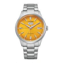 CITIZEN 50m Waterproof Mechanical Movement Stainless Steel Strap Japanese And Korean Watch 40mm Men's Watch Black Dial