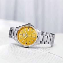 CITIZEN 50m Waterproof Mechanical Movement Stainless Steel Strap Japanese And Korean Watch 40mm Men's Watch Black Dial