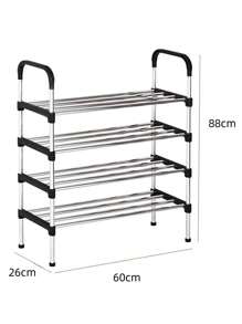 1pc 3/4/5/6 Tier Shoe Rack Organizer - Silver - View 7