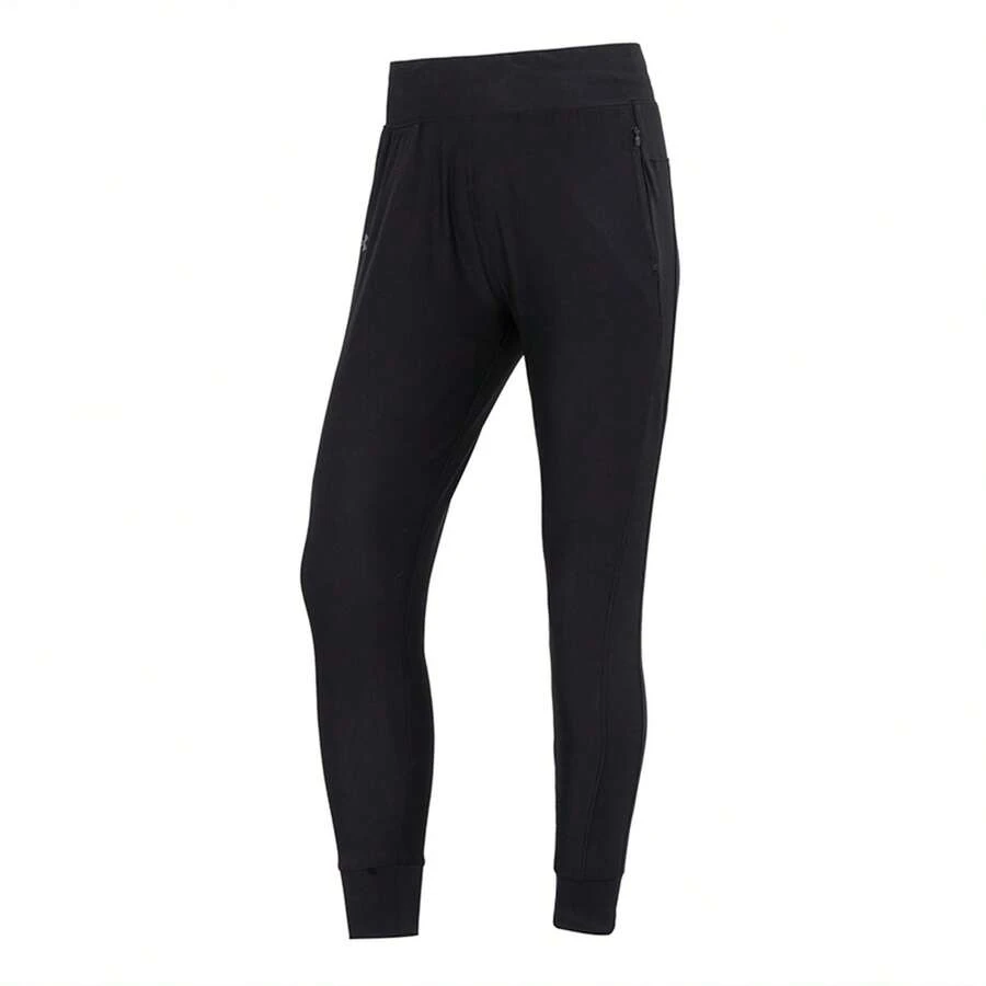 Under Armour 1pc Women's Knit Track Pants, Breathable Drawstring Waist Joggers For Running, Style 1366270-001 - Black - View 1