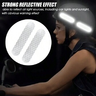 5pcs/10pcs GM Alert Reflective Stickers Reflect All Light Sources Motorcycle Helmet Stickers Auto Accessories